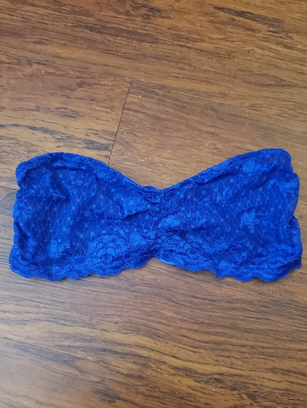 Free People Blue Lace Bandeau Bralette Size M Boho Whimsigoth Romantic Fairy Y2K